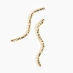 Mia Linear Crystal Earrings in Clear Crystal